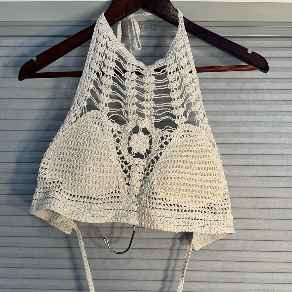 100% cotton crochet halter top - Picture 4 of 6